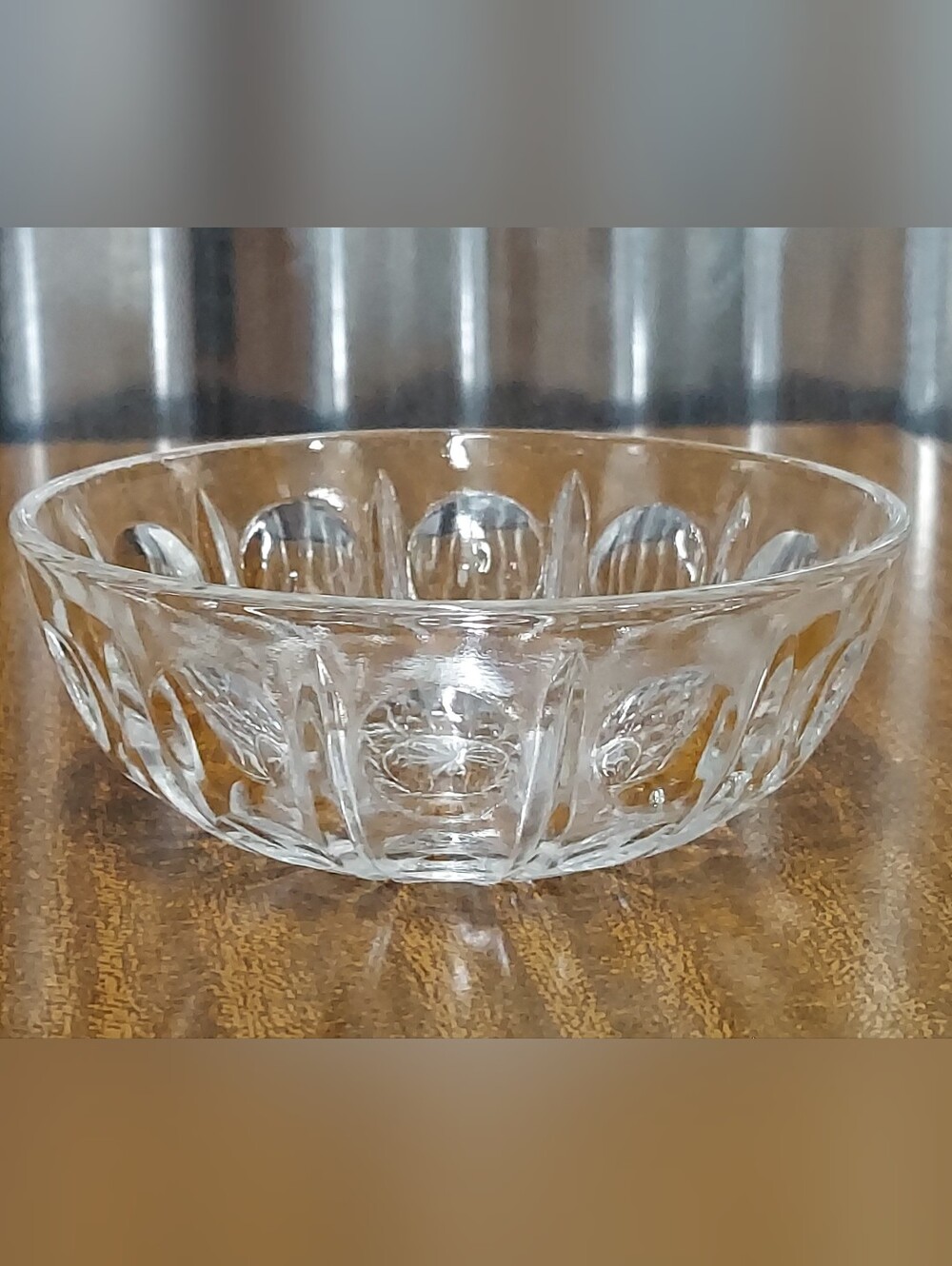 Vintage Anchor Hocking High Point Clear Glass Bowl - Coin Dot Circle Pattern
